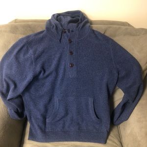 100% Italian Cashmere J Crew Sweater Henley Hoodie